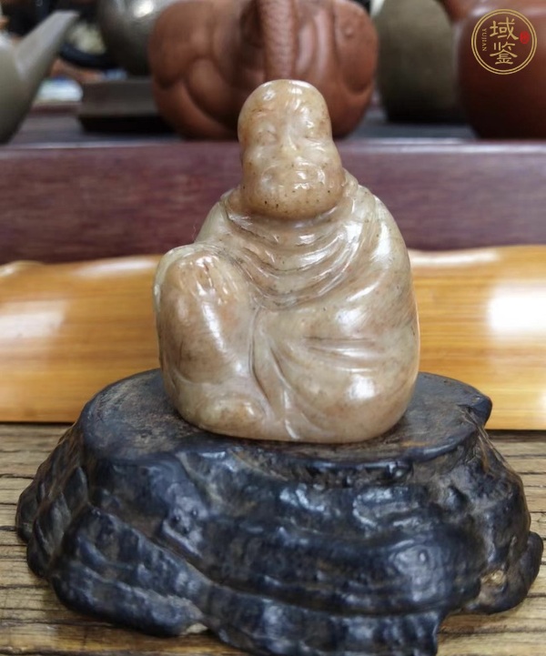 古玩玉器壽山石雕刻佛坐像真品鑒賞圖