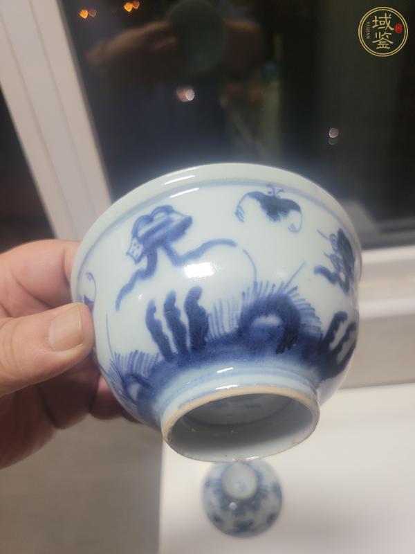 古玩陶瓷青花蓋碗真品鑒賞圖