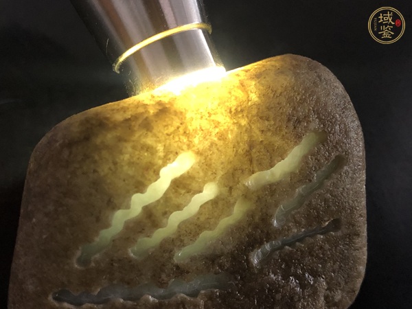 古玩玉器天然緬甸翡翠原石料真品鑒賞圖