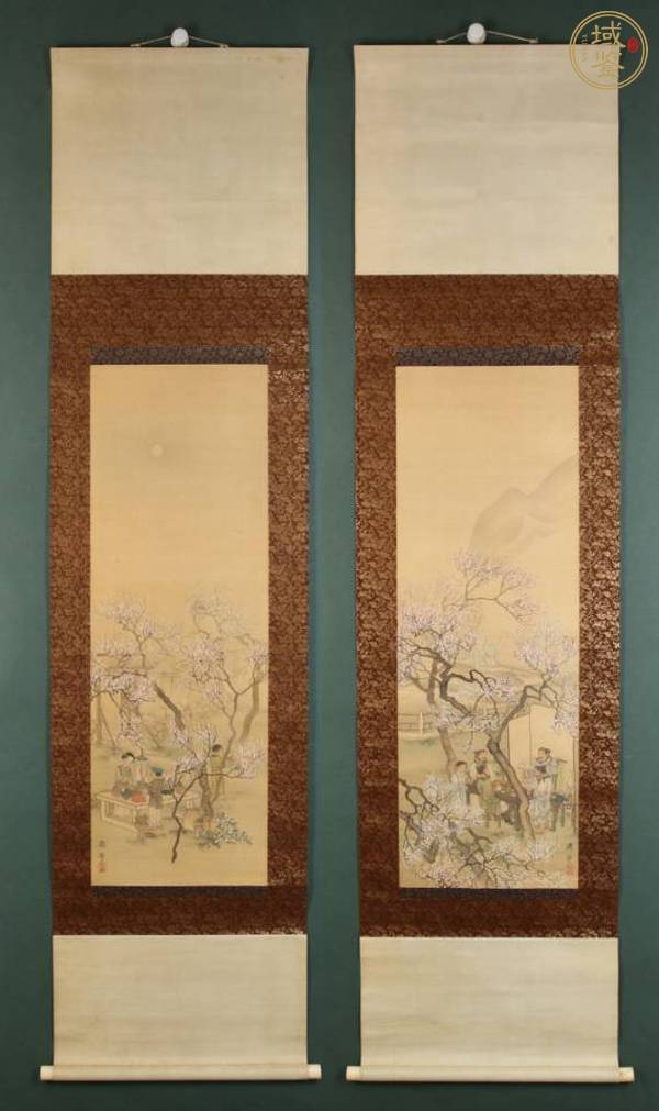 古玩字畫賞花真品鑒賞圖