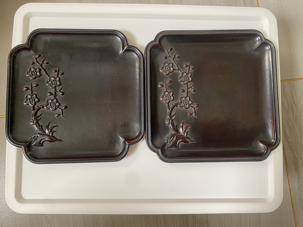 古玩雜項紅木茶盤拍賣,當前價格400元