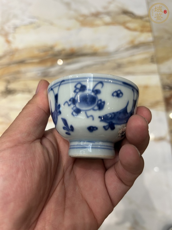 古玩陶瓷青花魚紋杯真品鑒賞圖