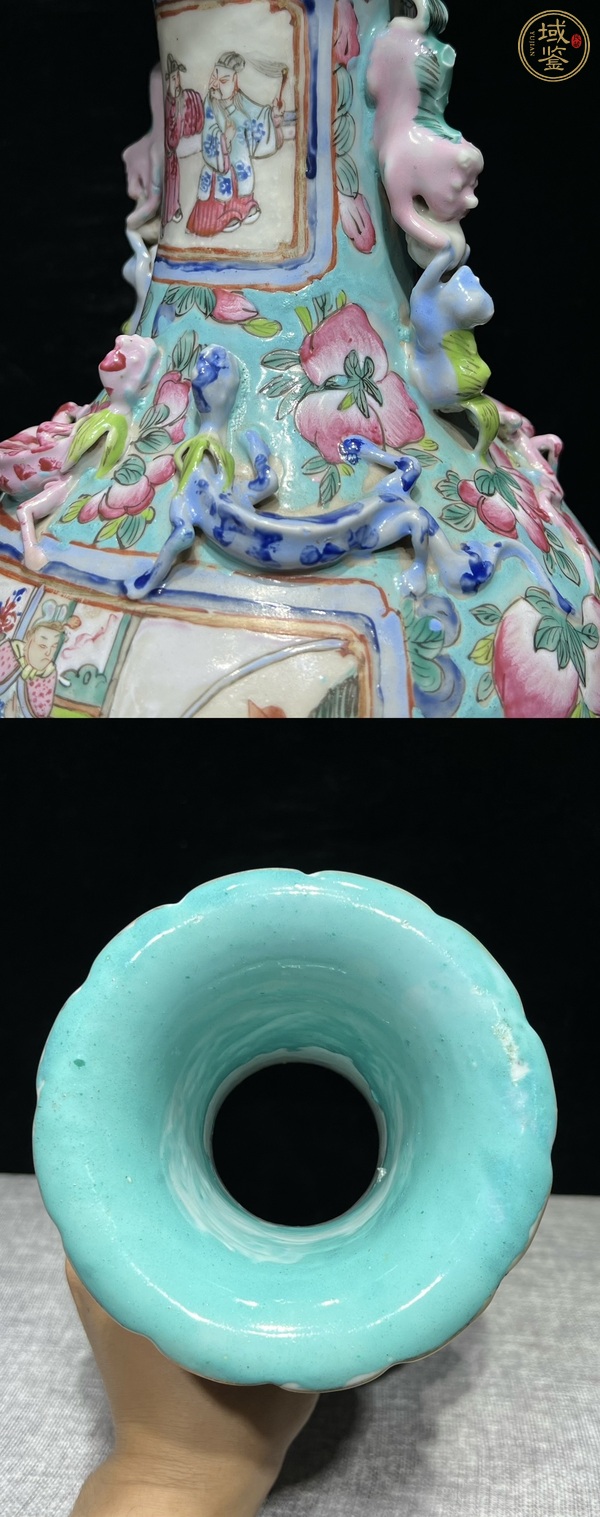 古玩陶瓷粉彩瓶真品鑒賞圖