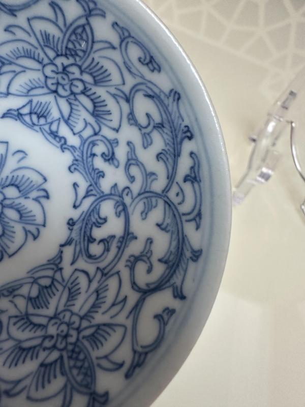 古玩陶瓷青花淡描花卉小蝶拍賣,當前價格680元