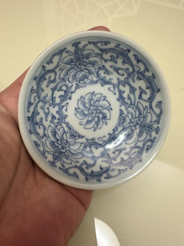 古玩陶瓷青花淡描花卉小蝶拍賣,當前價格680元