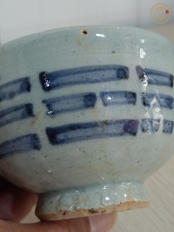 古玩陶瓷八卦紋青花杯真品鑒賞圖