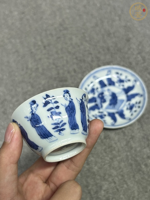 古玩陶瓷青花杯碟真品鑒賞圖