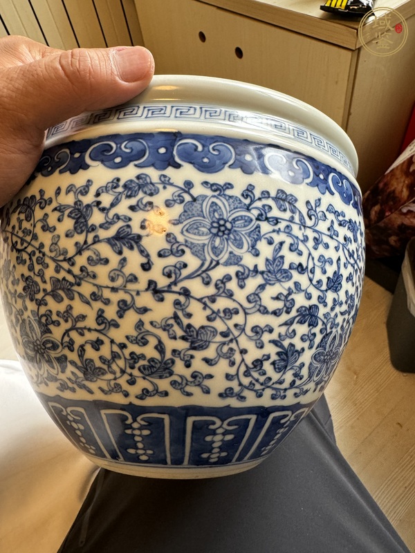 古玩陶瓷青花缸真品鑒賞圖