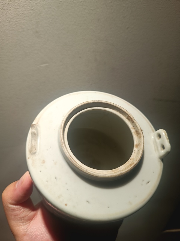 古玩陶瓷晚清淺降彩名家花鳥詩文僧帽壺拍賣,當前價格1600元