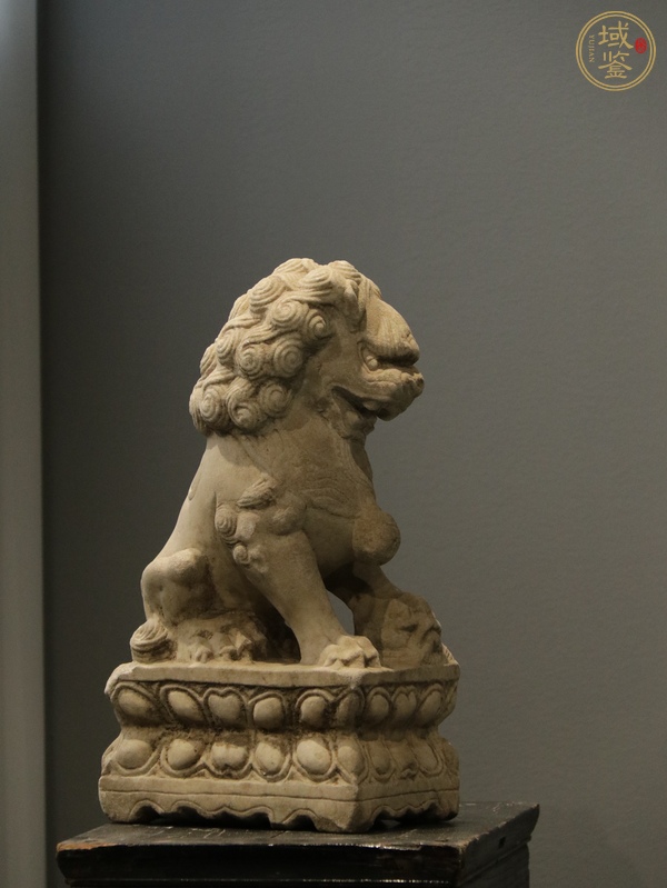 古玩雜項石雕擺獅真品鑒賞圖