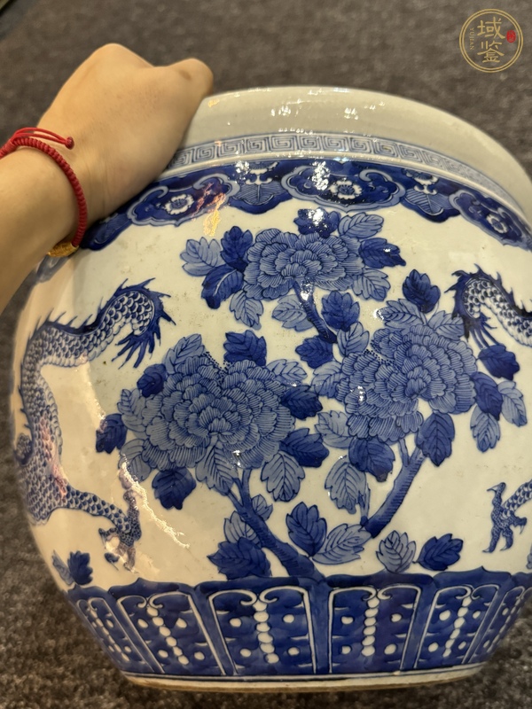 古玩陶瓷青花龍紋缸真品鑒賞圖