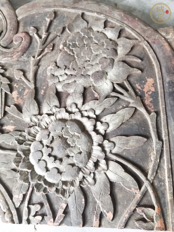 古玩雜項木雕花板真品鑒賞圖