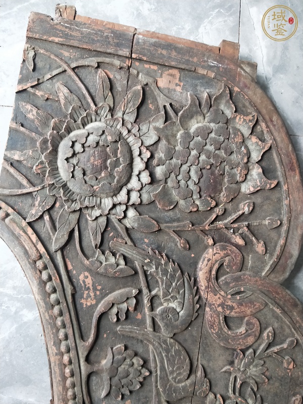 古玩雜項木雕花板真品鑒賞圖