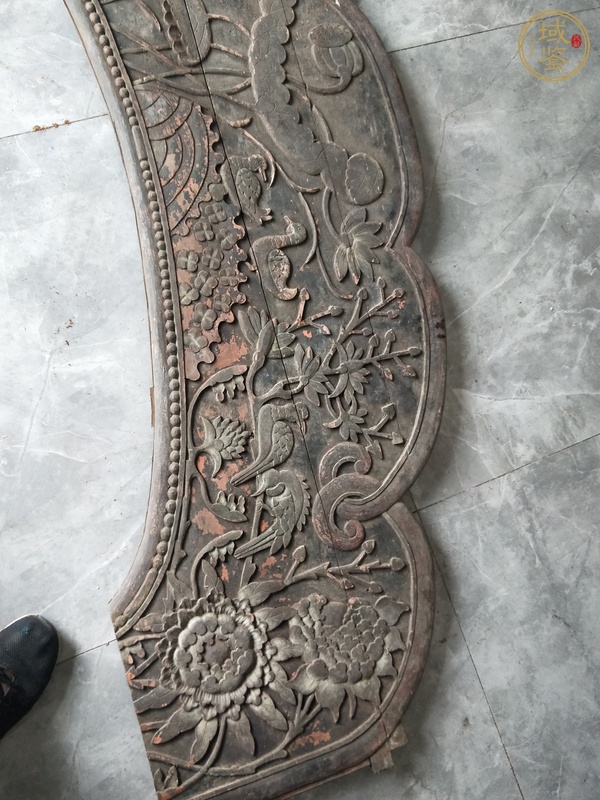 古玩雜項木雕花板真品鑒賞圖