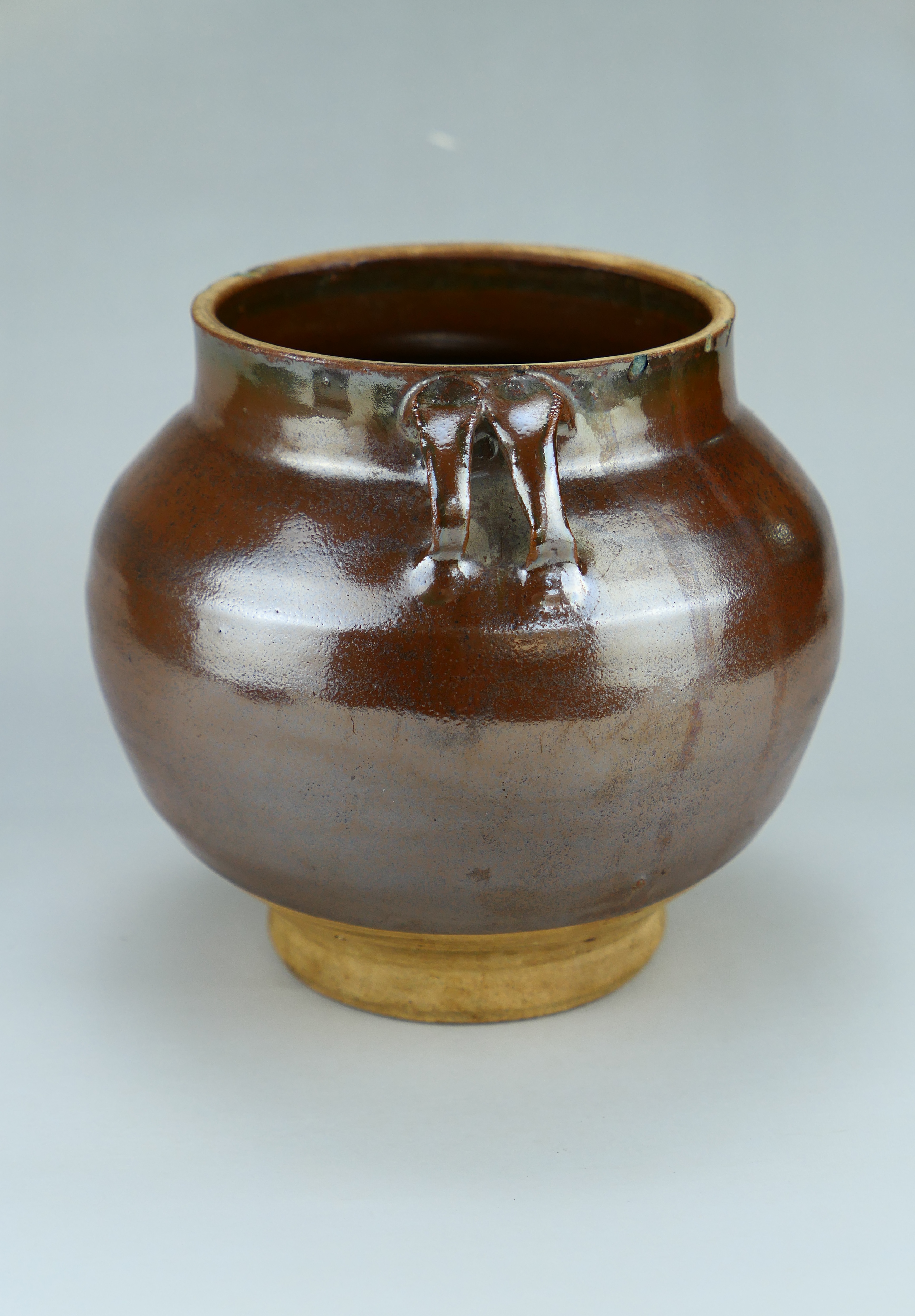 中国古美術品、耀州窑刻花鳥小口四系花瓶、 中国古美術品、耀州窑刻