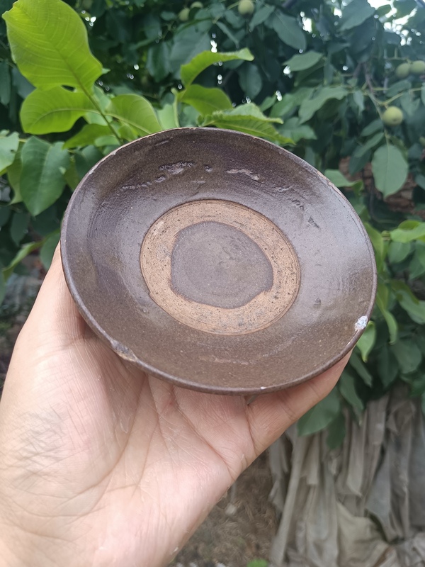 古玩陶瓷元末明初~磁州窯窯變褐釉茶碗拍賣,當前價格10元