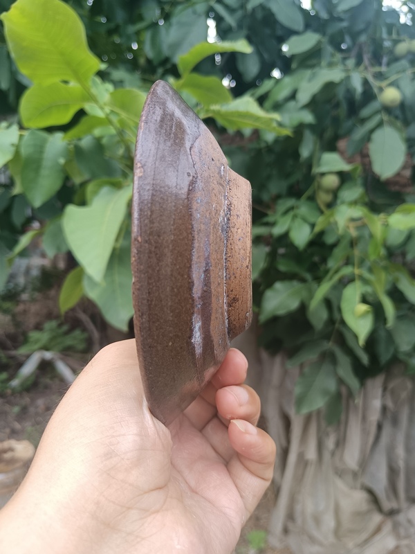 古玩陶瓷元末明初~磁州窯窯變褐釉茶碗拍賣,當前價格10元