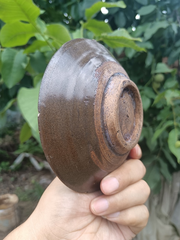 古玩轉(zhuǎn)賣元末明初~磁州窯窯變褐釉茶碗拍賣,當(dāng)前價(jià)格560元