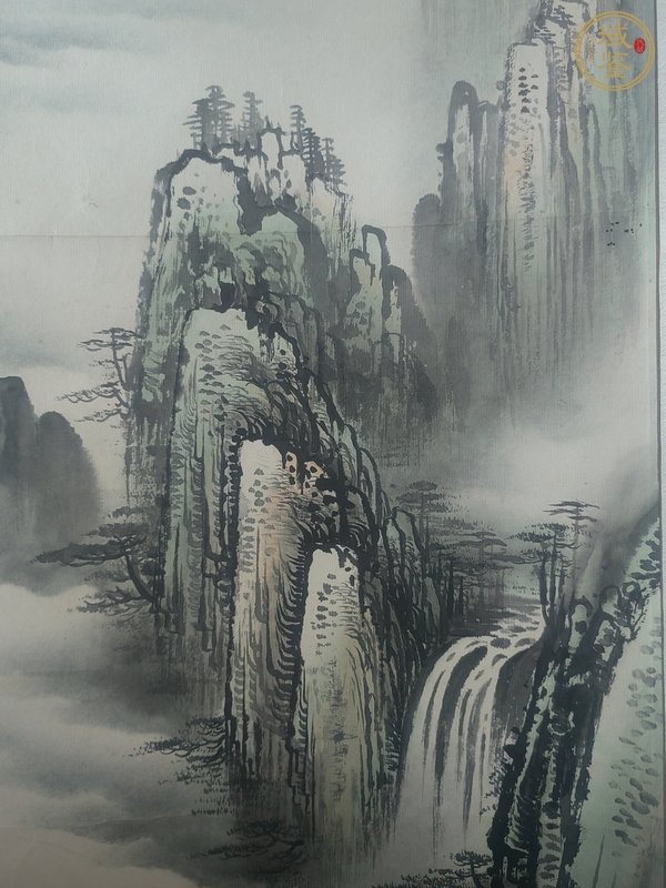 古玩字畫(huà)黃山迎客松真品鑒賞圖