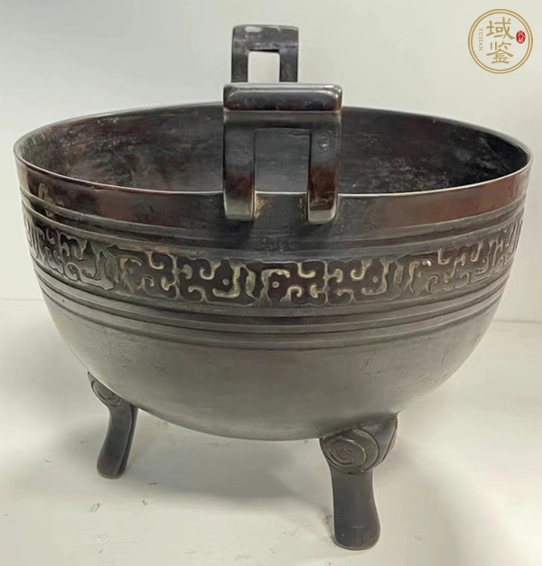 古玩銅器日本仿古三足鼎式爐真品鑒賞圖