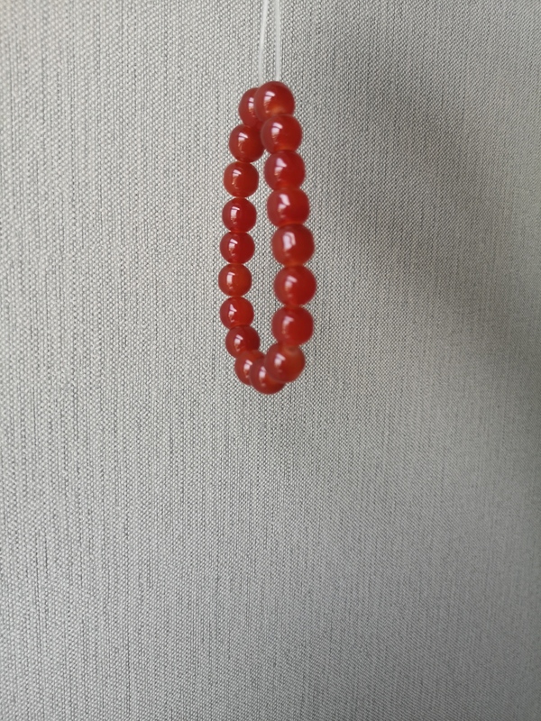 古玩玉器紅瑪瑙珠串拍賣,當前價格268元