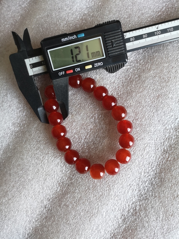 古玩玉器紅瑪瑙珠串拍賣,當前價格268元