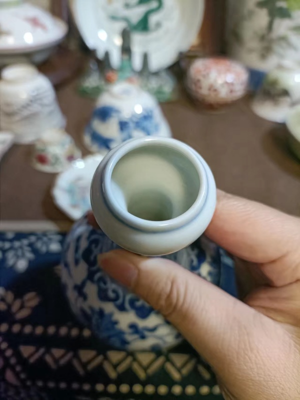 古玩陶瓷光緒花卉紋青花洗口瓶拍賣,當前價格8888元