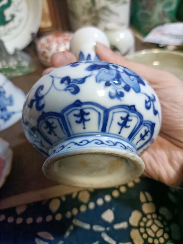 古玩陶瓷光緒花卉紋青花洗口瓶拍賣,當前價格8888元