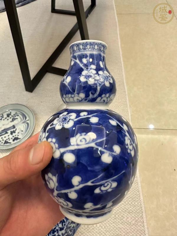 古玩陶瓷青花冰梅紋葫蘆瓶真品鑒賞圖