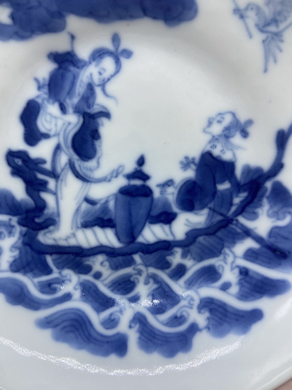 古玩陶瓷道光 仙人乘槎海屋添籌青花盤(pán)拍賣,當(dāng)前價(jià)格2200元