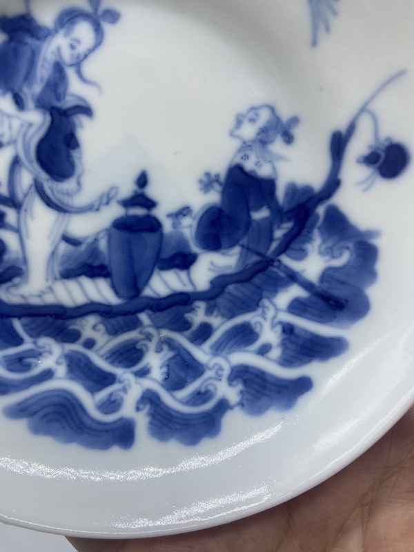 古玩陶瓷道光 仙人乘槎海屋添籌青花盤(pán)拍賣,當(dāng)前價(jià)格2200元
