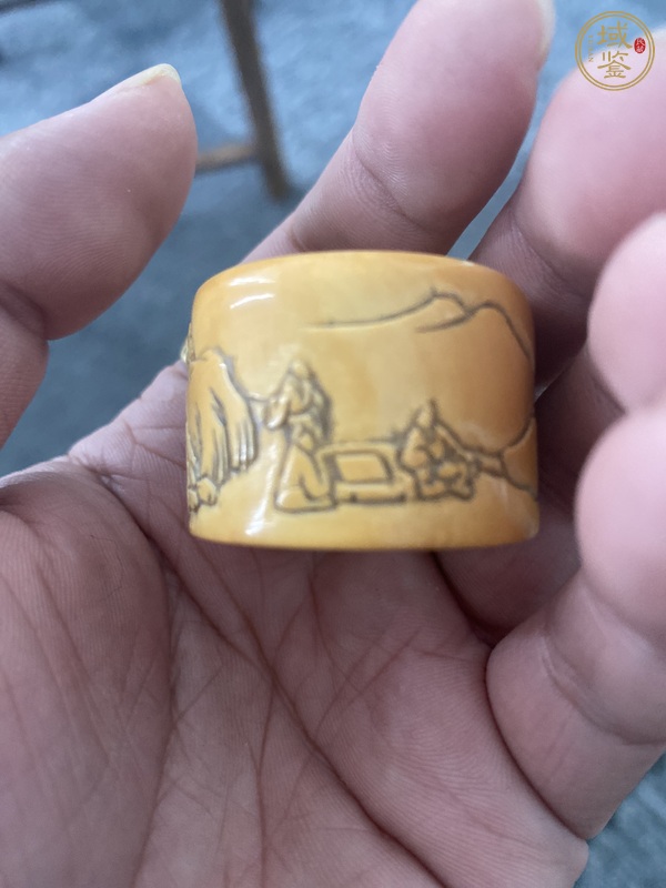 古玩雜項(xiàng)牙質(zhì)板指真品鑒賞圖