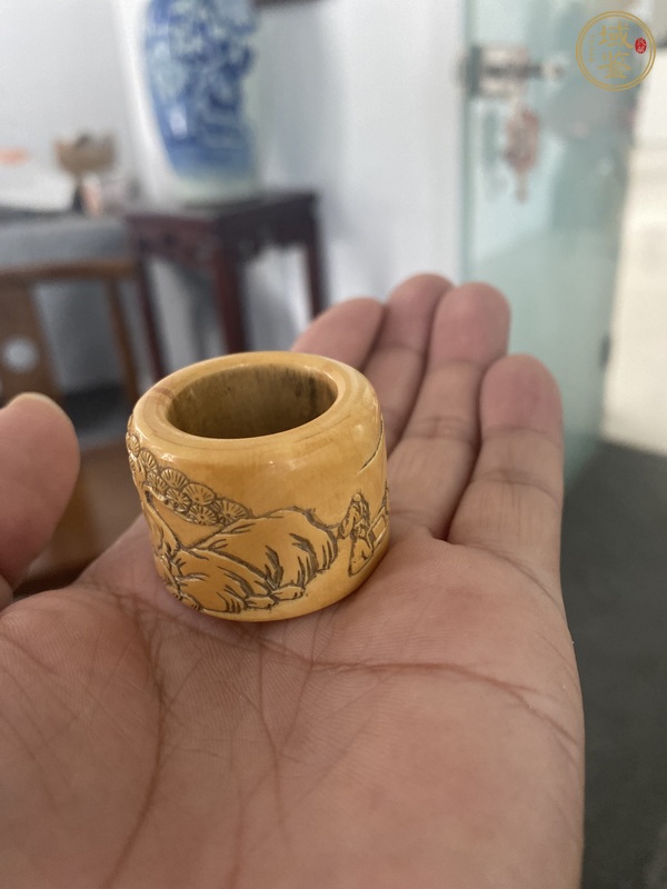古玩雜項(xiàng)牙質(zhì)板指真品鑒賞圖