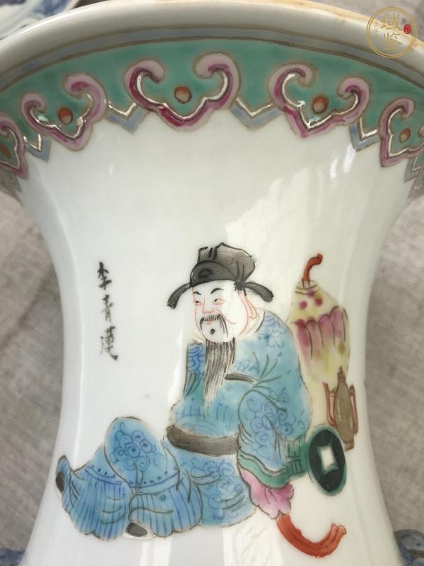 古玩陶瓷無(wú)雙譜粉彩瓶真品鑒賞圖