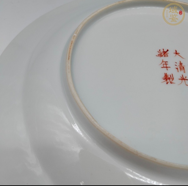 古玩陶瓷粉彩龍鳳紋盤真品鑒賞圖