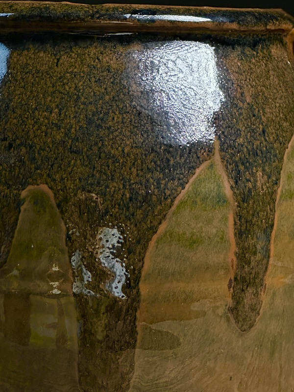 古玩陶瓷明末清初?窯變釉茶葉罐拍賣,當前價格1600元