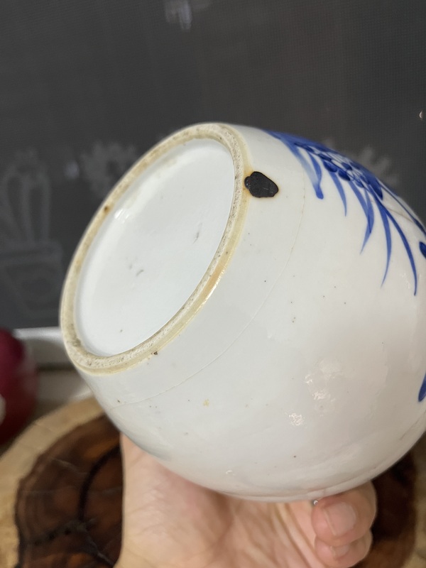 古玩陶瓷光緒花鳥紋青花罐拍賣,當前價格488元
