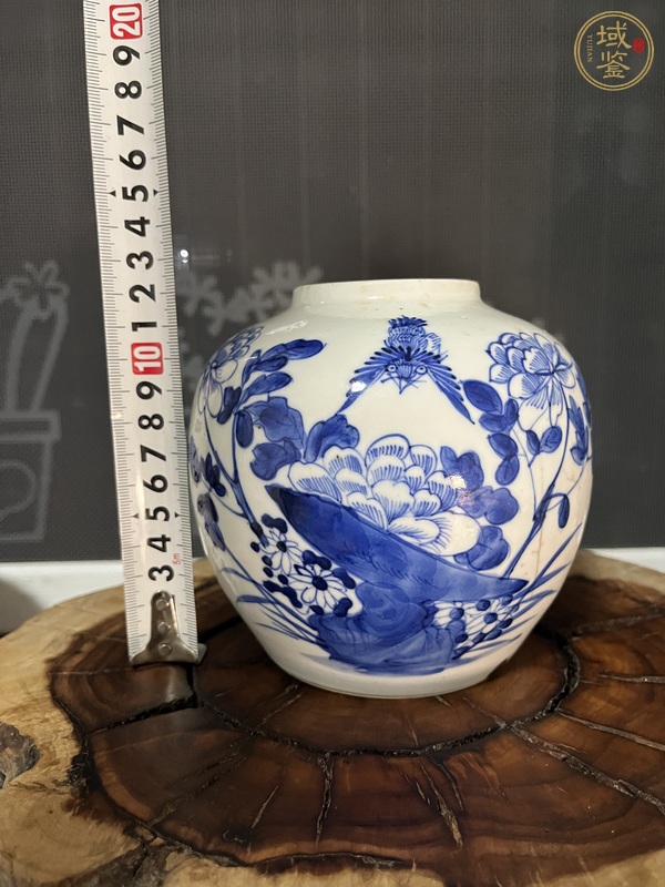 古玩陶瓷花鳥紋青花罐真品鑒賞圖