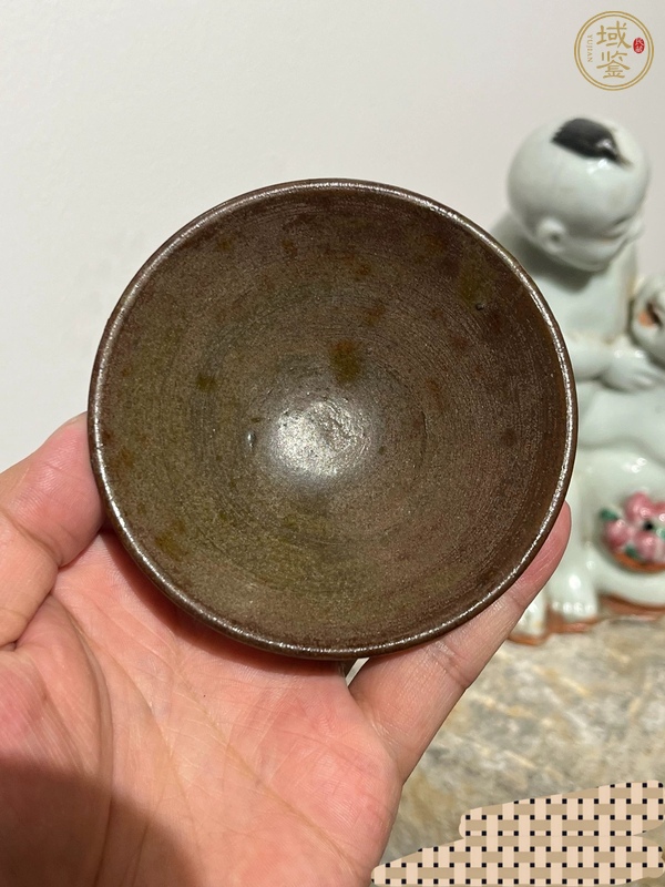 古玩陶瓷吉州窯系褐釉茶盞真品鑒賞圖