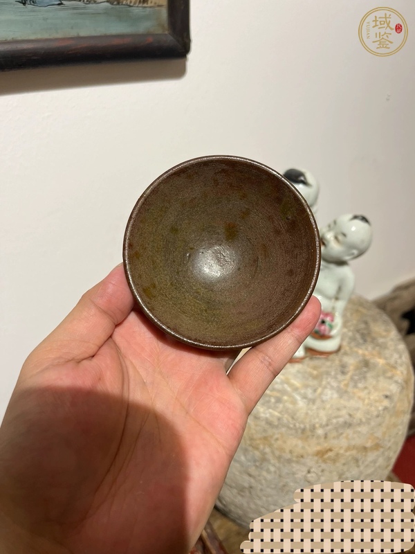 古玩陶瓷吉州窯系褐釉茶盞真品鑒賞圖