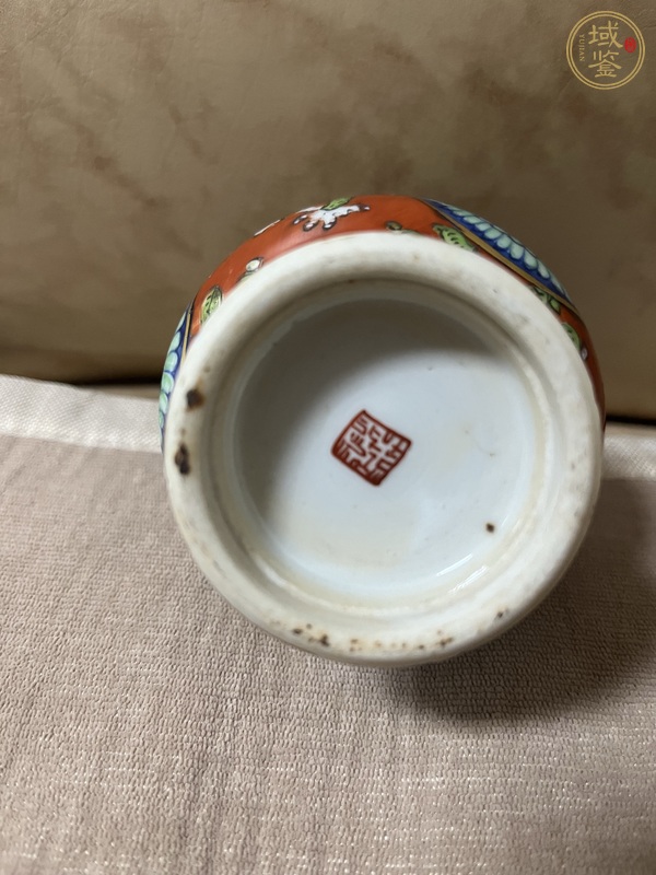 古玩陶瓷青花加彩滴露瓶真品鑒賞圖