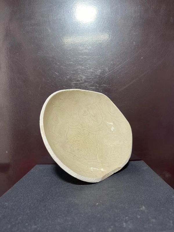古玩陶瓷宋.影青釉刻鹿紋杯托拍賣,當前價格1500元