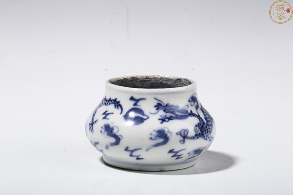 古玩陶瓷青花龍紋水盂拍賣,當前價格3888元