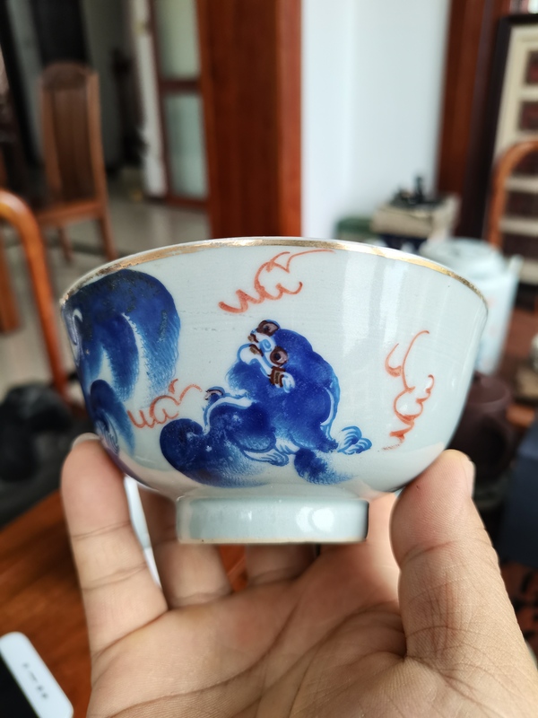 古玩陶瓷藍(lán)彩太師少保小碗拍賣(mài),當(dāng)前價(jià)格2300元