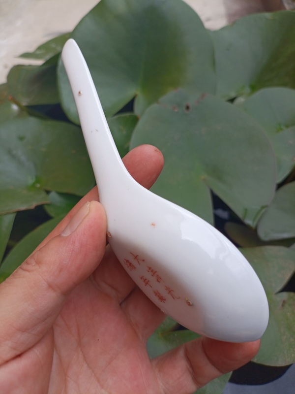 古玩陶瓷粉彩花卉壽字勺拍賣,當前價格300元