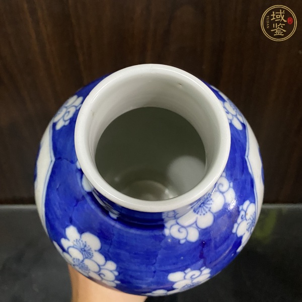 古玩陶瓷冰梅開(kāi)窗花卉紋瓶真品鑒賞圖