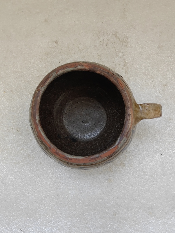 古玩陶瓷馬口窯黑花耳杯拍賣,當前價格680元