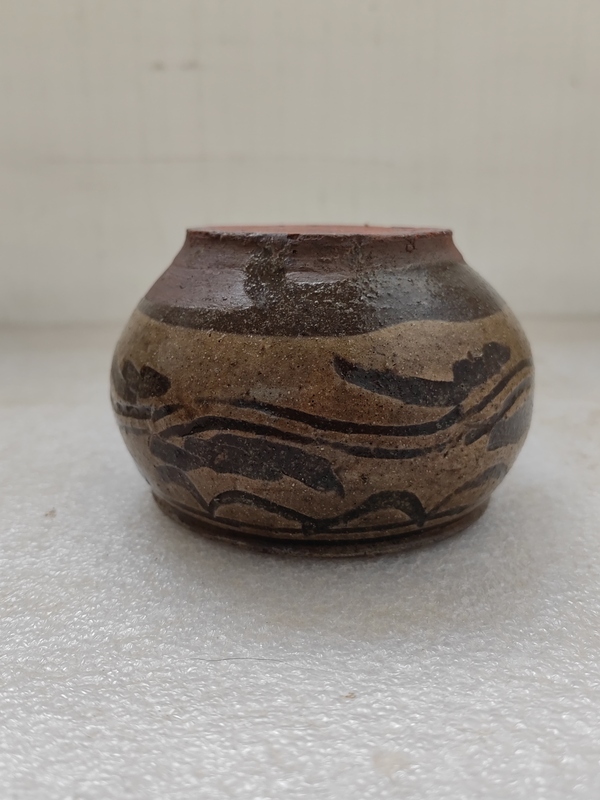 古玩陶瓷馬口窯黑花耳杯拍賣,當前價格680元