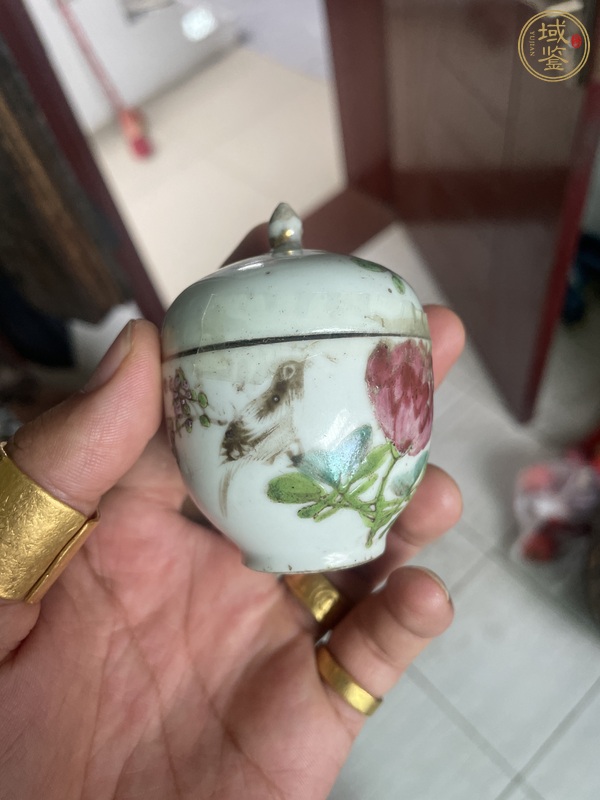 古玩陶瓷花鳥糖缸真品鑒賞圖