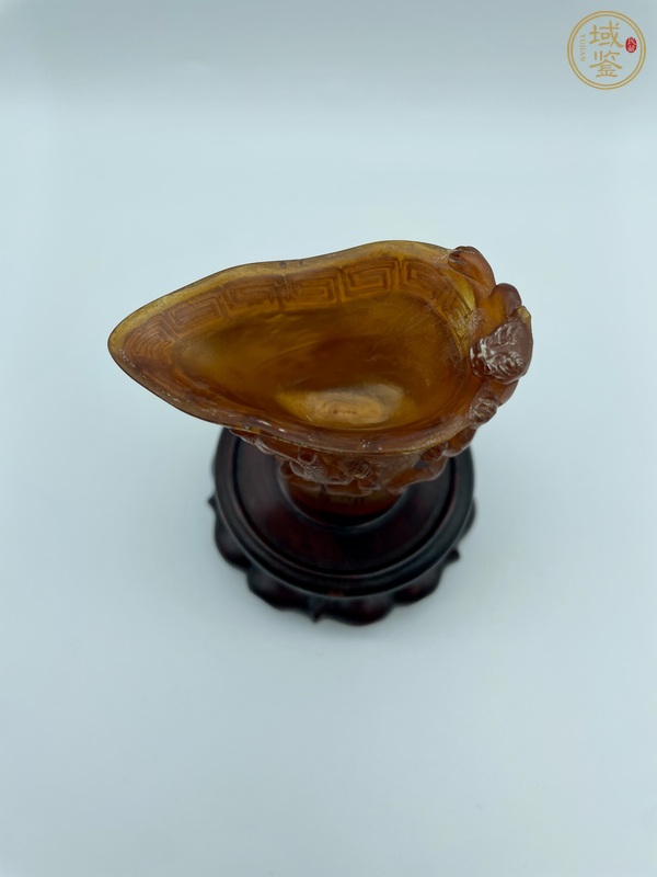 古玩雜項角質(zhì)螭龍杯真品鑒賞圖